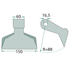 Hammerschlegel für Mulcher TERRAL 59091399 – Nachbau  