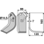 Lame droite pour Fraise/Rotavator KUHN 51921600 adaptable - 