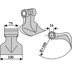 Marteau pour broyeur DRAGONE 3045/46 adaptable