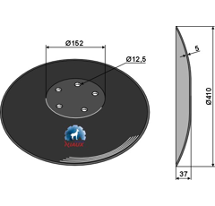 Disco liso ?410x5 para cultivador 5 agujeros adaptable - Blacksteel©