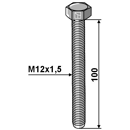 Tornillo M12x1,5 x 100 mm para escardador adaptable - BlackSteel©
