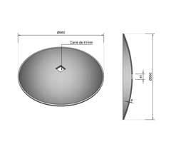 Disque lisse ∅660x6 pour cover crop adaptable
