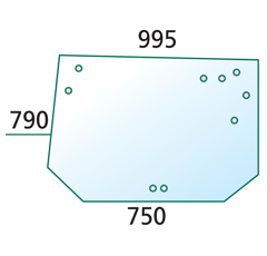 Vitre arrière pour tracteur FENDT 817000000000 adaptable