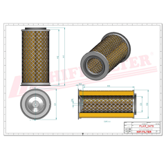 Filtre à air primaire adaptable HIFI FILTER SA11694