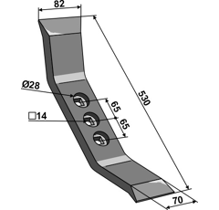 Pointe 530 mm pour décompacteur VOGEL & NOOT U8610002N adaptable