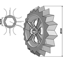 Roue dentée Ø 550 mm adaptable - BlackSteel©