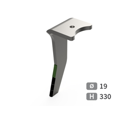 Dent de herse rotative Gauche plaquettes carbure, fixation rapide AMAZONE 967496 adaptable