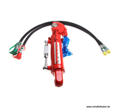 Hydraulischer Oberlenker, Fanghaken Kat. 3, Bolzen Ø 25,2 mm f206750 und Halter  Schema-Hydraulik passend für John Deere