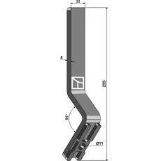 Etançon 255 mm pour soc EINBÖCK 6350-0135 adaptable - BlackSteel©