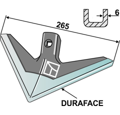 Gänsefußschar 265mm - DURAFACE - Mehrere Marken