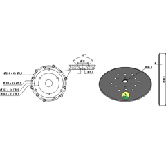 Disque houblon Ø 200 x 156 x 102 mm adaptable - BlackSteel©