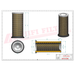 Filtre à air sécurité adaptable HIFI FILTER SA16026