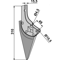 Soc pour semoir KLEINE KL810187 adaptable - BlackSteel©