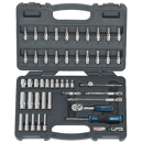 Coffret douilles 1/4 cotés en pouce de 47 pièces - KS TOOLS