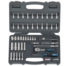 Coffret douilles 1/4 cotés en pouce de 47 pièces - KS TOOLS
