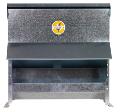 Mangeoire pour poules avec trémie en acier galvanisé 25 L - CHICK'A