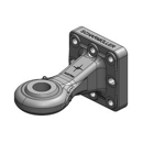 Ringzugöse, Ø 51 mm  145x145 mm, 8-Loch,Kugelgelenk, Schwarz      