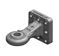 Ringzugöse, Ø 51 mm  145x145 mm, 8-Loch,Kugelgelenk, Schwarz      