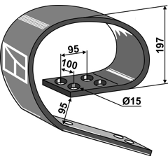 Ressort 150 x 14 - 197 mm pour vibroculteur adaptable
