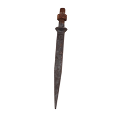 Dent de herse au bore 150 mm collet ovale - adaptable - Blacksteel©