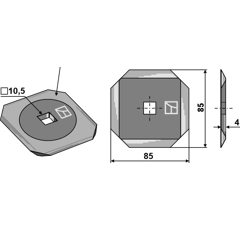 Couteau pour mélangeuse STRAUTMANN 21803501 adaptable - Blacksteel©