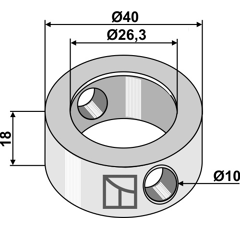 Buchse 18x26,3x40 Nachbau