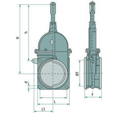 Vanne à lisier eco Ø 145 mm adaptable