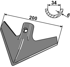 Soc large 200 mm pour cultivateur adaptable