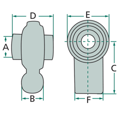 Rotule à souder Ø 76 mm adaptable