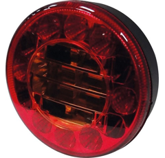 Feu rond 3 fonctions 24 LED 10 - 30 V adaptable