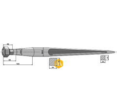 Dent pour chargeur BRESSEL & LADE 70401020 adaptable - Blacksteel©