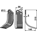 Fräsmesser Rechts 210 x 90 Howard Nachbau