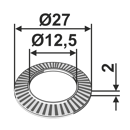 Sperrkantscheibe Ø27x2xØ12,5