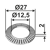 Sperrkantscheibe Ø27x2xØ12,5