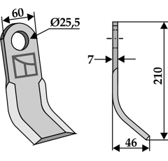 Y-Messer für Mulcher STIGA 1319-1721-01 Nachbau  