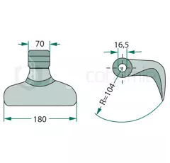 Marteau de broyeur pour FERRI 0901016 adaptable