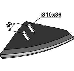Racloir droit Ø 10 x 36 mm adaptable