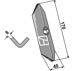 Gerades Schar K4 - 3375480 | Lemken - Nachbau