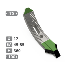 Soc de cultivateur carbure et rechargement TOUTES MARQUES 360x70 mm adaptable