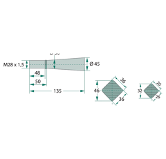 Dent de chargeur frontal pour KVERNELAND 181009|241161 adaptable- BlackSteel©