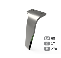 Dent de herse rotative Gauche plaquettes carbure KUHN 52549510 adaptable