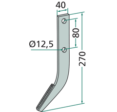 Dent pour butteur RUMPSTAD RS18198 adaptable