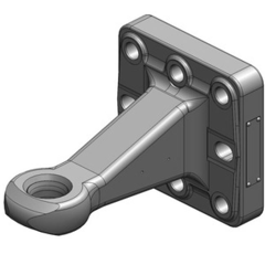 Ringzugöse, Ø 40 mm  145x145 mm, 8-Loch,mit Büchse, Schwarz, Scharmüller