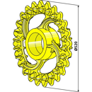 Crosskill-Ring Ø 520 mm für Walze VÄDERSTAD 101112 – Nachbau  