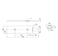 Contre sep réversible pour charrue BONNEL 20001420 adaptable