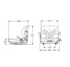 Siège PVC à suspension mécanique GRAMMER MSG 20