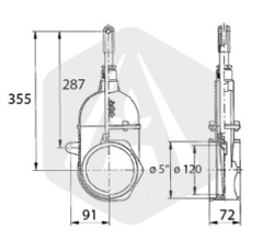 Vanne à piston Ø 120 / 5'' adaptable