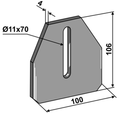 Abstreifer für Packerwalze 51P111 Pöttinger Nachbau