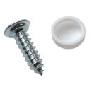 Kennzeichenblechschraube 5,6x19 mit weißer PVC-Kappe - 100 Stk.