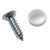 Kennzeichenblechschraube 5,6x19 mit weißer PVC-Kappe - 100 Stk.